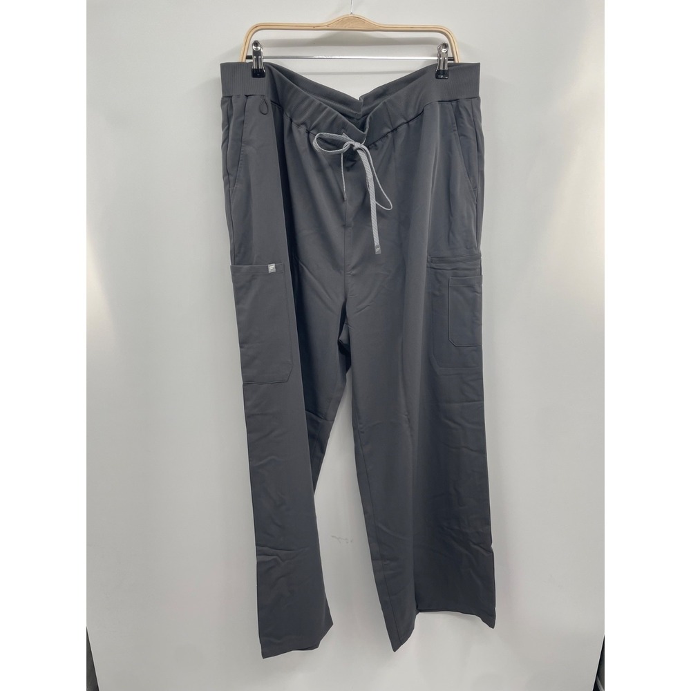 Fabletics Intake Scrub Pants Men's 3X Reg Charcoal Stretch Slim Fit Cargo NWOT‎